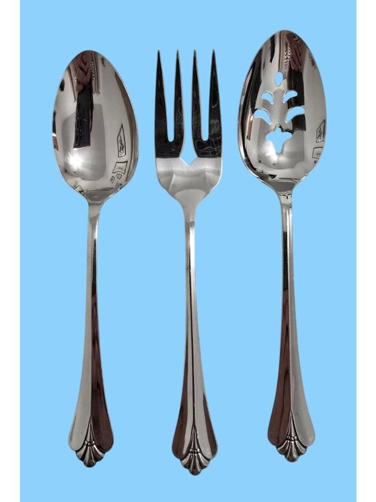Oneida Other - Oneida Community Royal Flute 3 Piece Serving Set